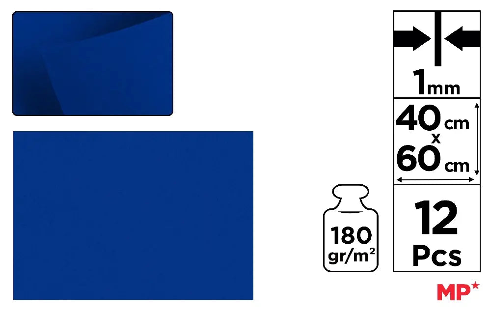 FIELTRO 40 x 60 cm COLOR AZUL OSCURO