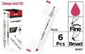 ROTULADORA DOBLE PUNTA A BASE DE ALCOHOL CHROMAX 10 DEEP RED