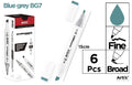 ROTULADORA DOBLE PUNTA A BASE DE ALCOHOL CHROMAX BG7 BLUE GRAY