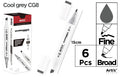 ROTULADORA DOBLE PUNTA A BASE DE ALCOHOL CHROMAX CG8 COOL GRAY