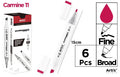ROTULADORA DOBLE PUNTA A BASE DE ALCOHOL CHROMAX 11 CARMINE