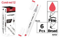 ROTULADORA DOBLE PUNTA A BASE DE ALCOHOL CHROMAX 12 CORAL RED
