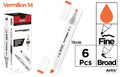 ROTULADORA DOBLE PUNTA A BASE DE ALCOHOL CHROMAX 14 VERMILION