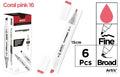 ROTULADORA DOBLE PUNTA A BASE DE ALCOHOL CHROMAX 16 CORAL PINK