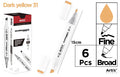 ROTULADORA DOBLE PUNTA A BASE DE ALCOHOL CHROMAX 31 DARK YELLOW