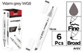 ROTULADORA DOBLE PUNTA A BASE DE ALCOHOL CHROMAX WG8 WARM GREY