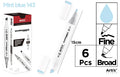 ROTULADORA DOBLE PUNTA A BASE DE ALCOHOL CHROMAX 143 MINT BLUE
