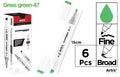 ROTULADORA DOBLE PUNTA A BASE DE ALCOHOL CHROMAX 47 GRASS GREEN