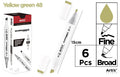ROTULADORA DOBLE PUNTA A BASE DE ALCOHOL CHROMAX 48 YELLOW GREEN