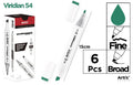ROTULADORA DOBLE PUNTA A BASE DE ALCOHOL CHROMAX 54 VIRIDIAN