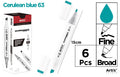 ROTULADORA DOBLE PUNTA A BASE DE ALCOHOL CHROMAX 63 CERULEAN BLUE