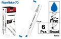 ROTULADORA DOBLE PUNTA A BASE DE ALCOHOL CHROMAX 7O ROYAL BLUE
