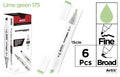 ROTULADORA DOBLE PUNTA A BASE DE ALCOHOL CHROMAX 175 LIME GREEN