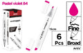 ROTULADORA DOBLE PUNTA A BASE DE ALCOHOL CHROMAX 84 PASTEL VIOLET