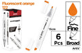 ROTULADORA DOBLE PUNTA A BASE DE ALCOHOL CHROMAX 122 FLUORESCENT ORANGE