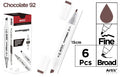 ROTULADORA DOBLE PUNTA A BASE DE ALCOHOL CHROMAX 92 CHOCOLATE