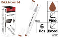 ROTULADORA DOBLE PUNTA A BASE DE ALCOHOL CHROMAX 94 BRICK BROWN