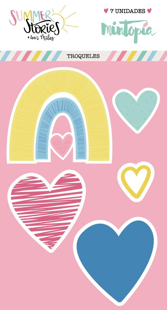 TROQUEL CORAZON Y ARCOIRIS SUMMER STORIES DE MINTOPIA
