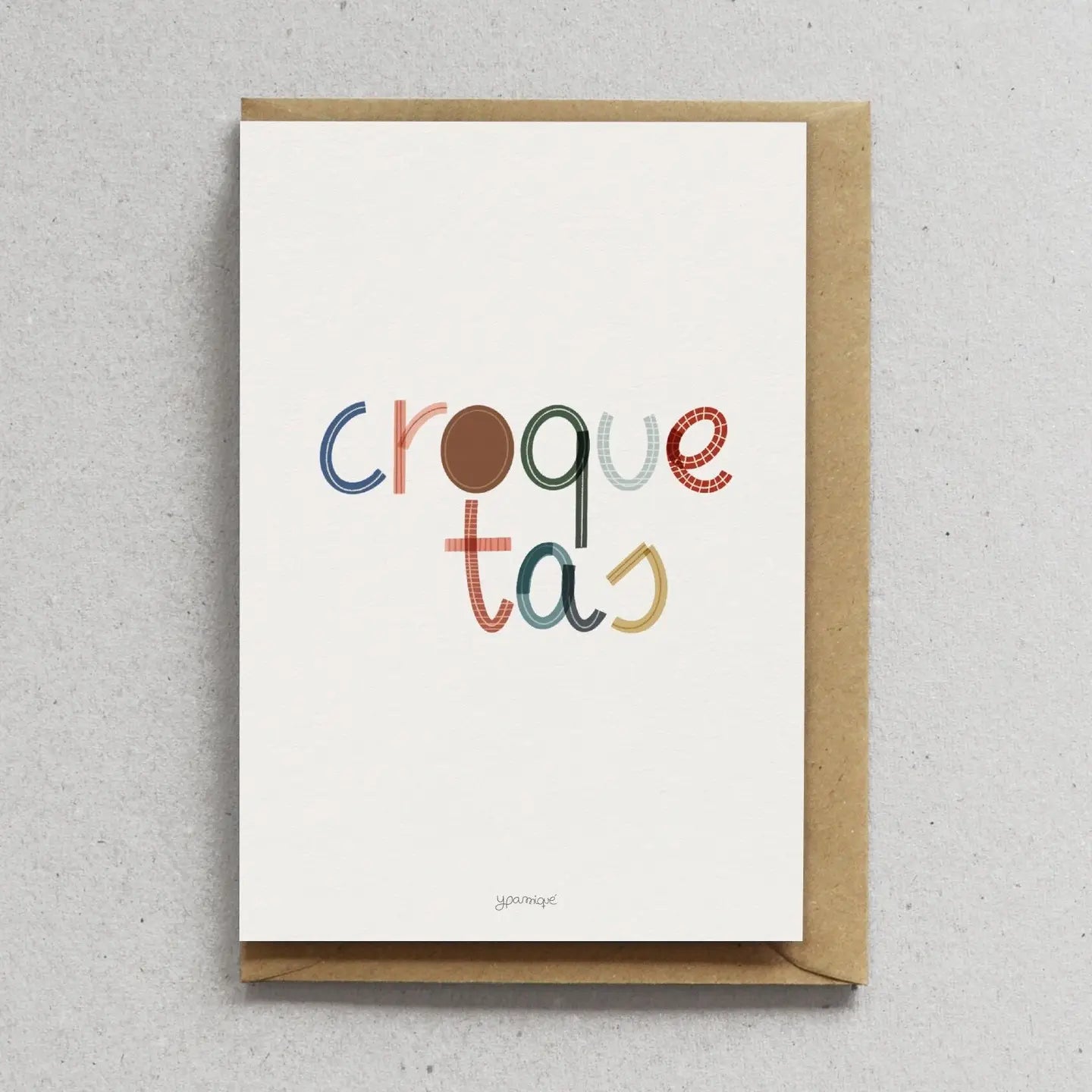 Tarjeta Con Sobre - Croquetas