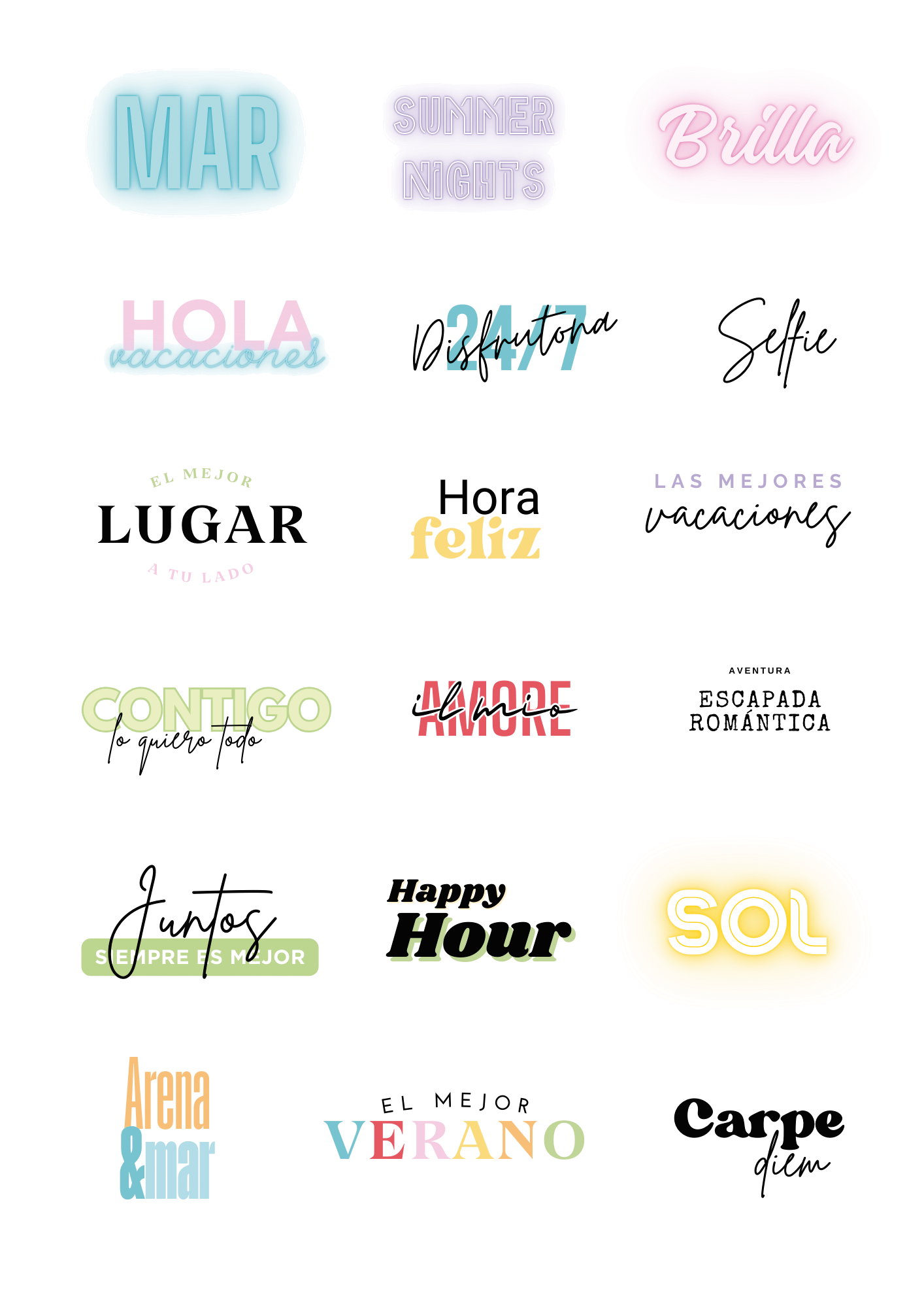 DIE CUTS FRASES EL MEJOR VERANO DE MUNDO CRAFTY
