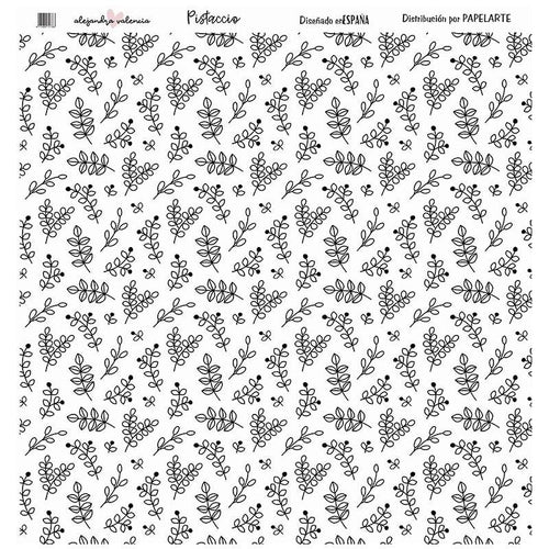 ACETATO IMPRESO HOJITAS PISTACCIO ALGO MAS QUE SCRAP