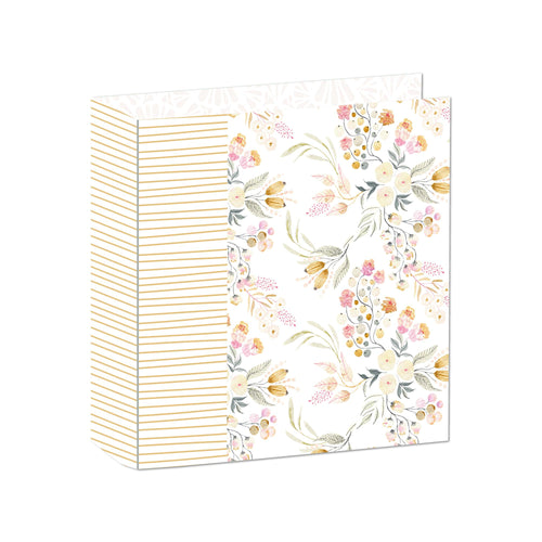 "ALBUM 6""X8""  CON 2 ANILLAS  FLORES ROSAS