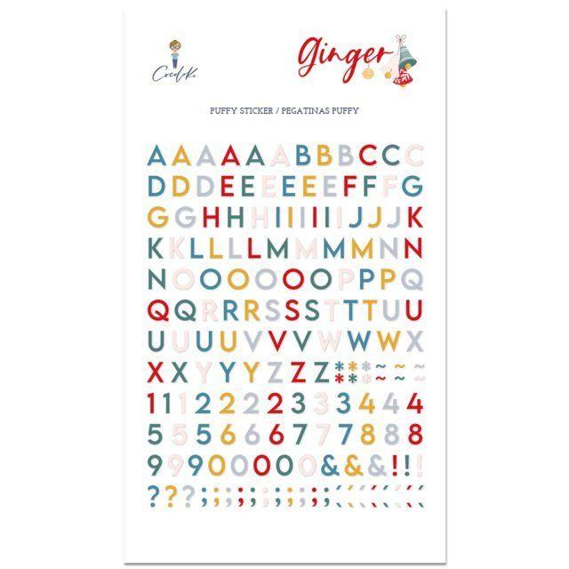 PEGATINAS PUFFY ABC GINGER DE COCOLOKO