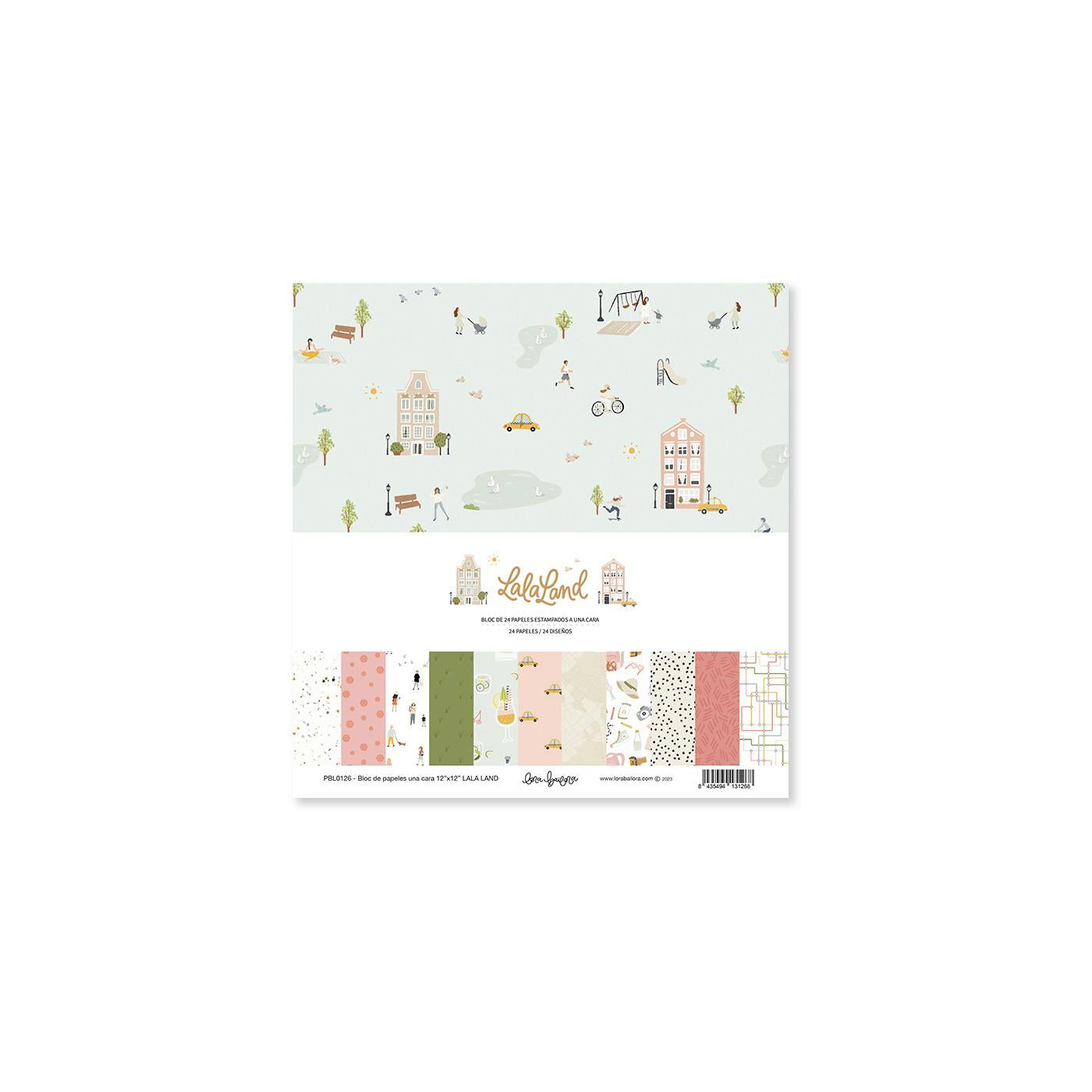 BLOCK DE 24 PAPELES A UNA SOLA CARA LALALAND DE LORA BAILORA