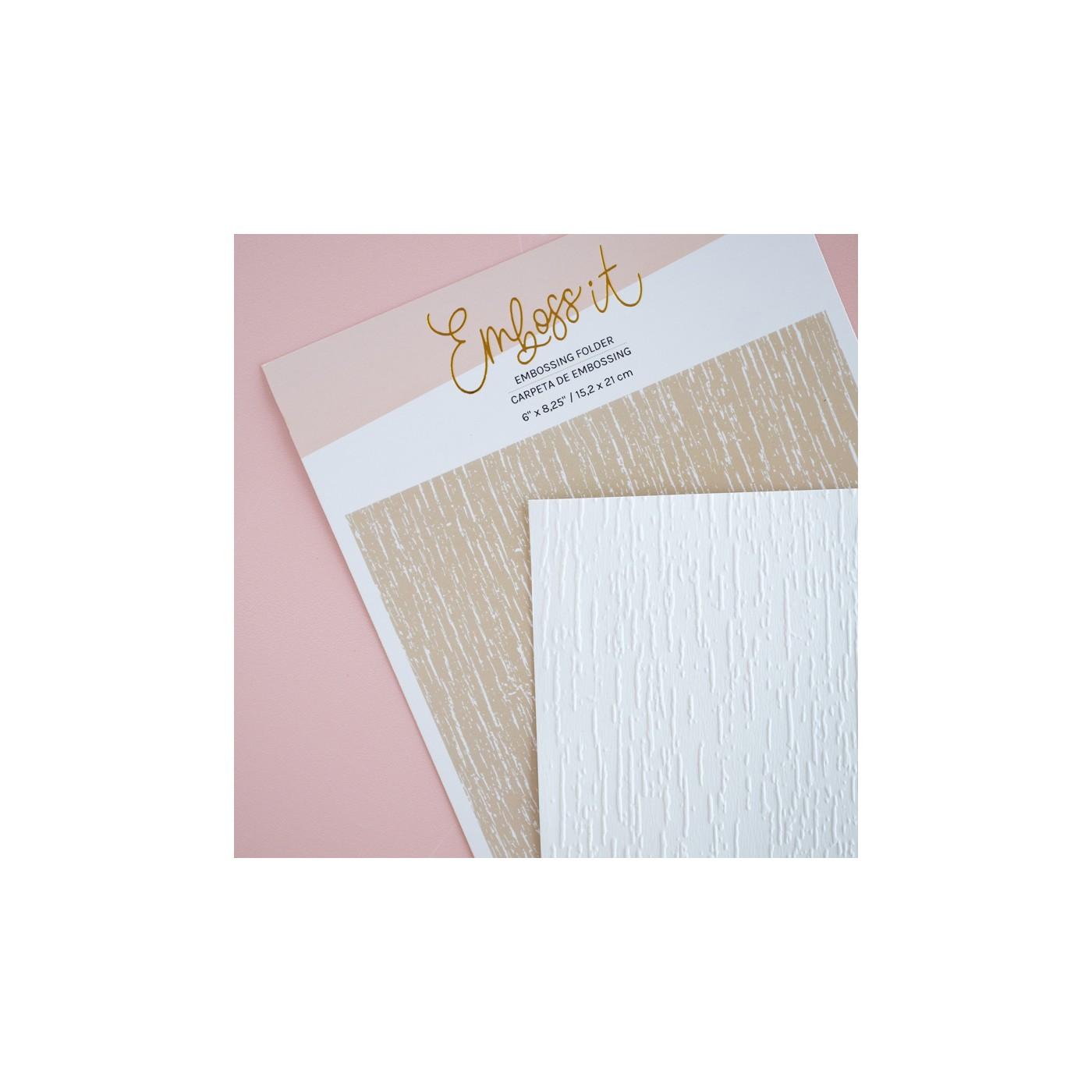 "CARPETA DE EMBOSSING 6"" x 8.25"" MADERA LORA BAILORA