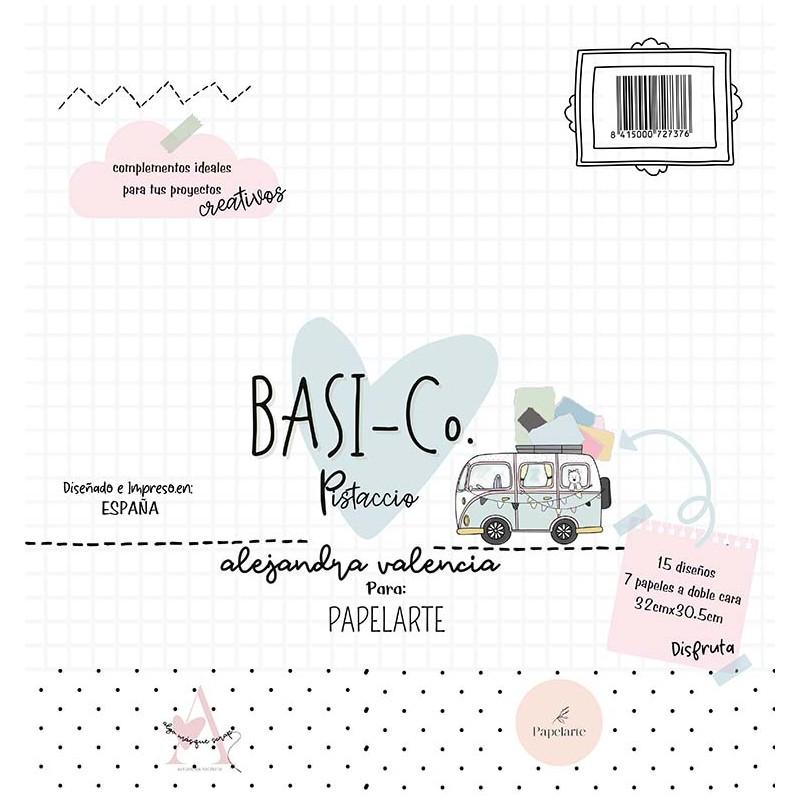 COLECCION DE PAPELES BASICOS PISTACCIO ALGO MAS QUE SCRAP