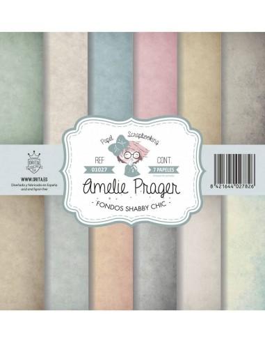 PAPELES DE SCRAPBOOKING FONDOS SHABBY CHIC X7