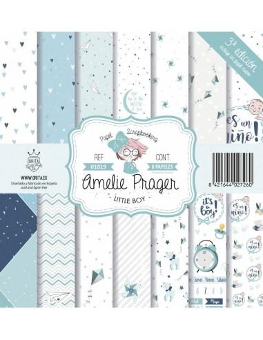 PAPELES DE SCRAPBOOKING LITTLE BOY X8