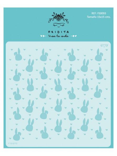 STENCIL CONEJOS FRIDITA