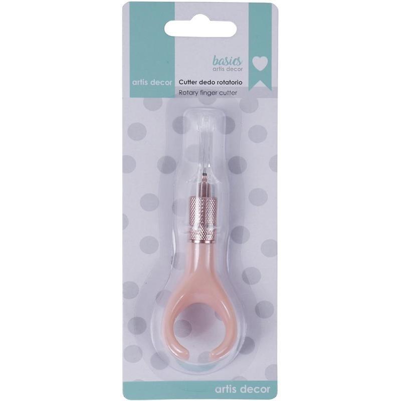 CUTTER DE DEDO ROTATORIO 360º ROSA ARTIS DECOR