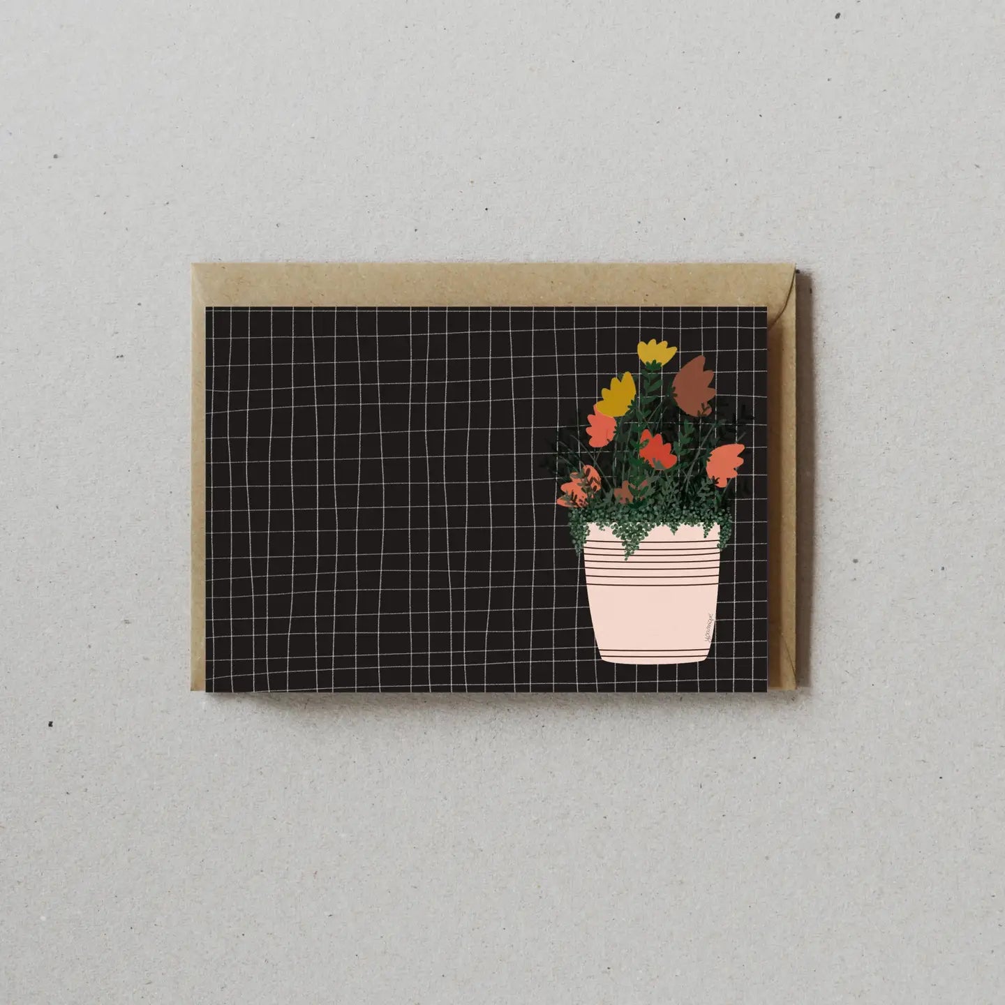 Tarjeta Con Sobre - La Maceta Y Los Cuadros