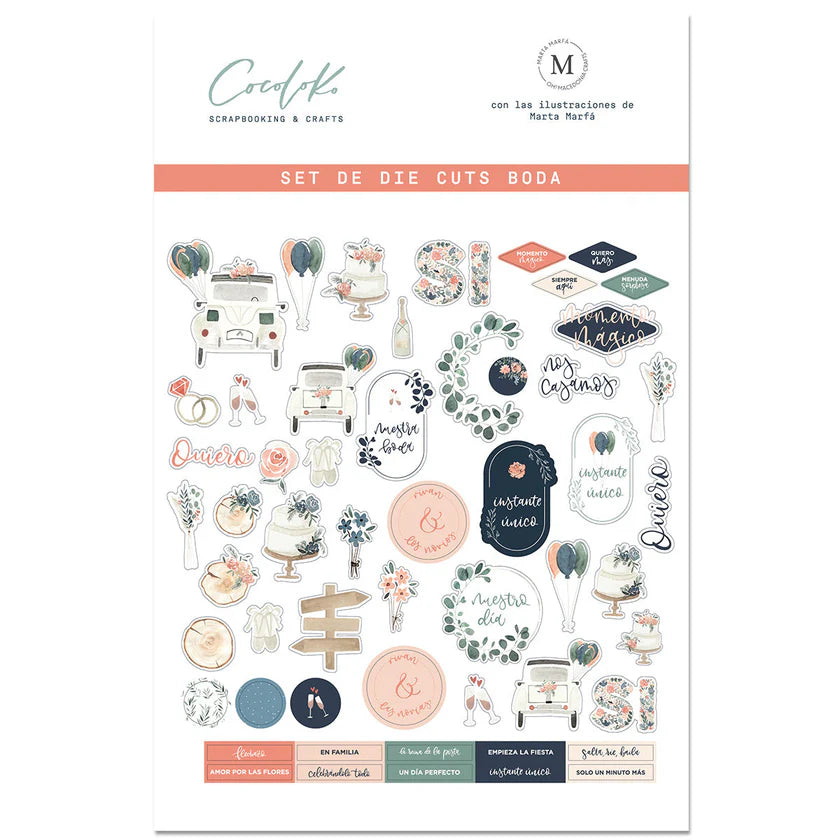 SET DE DIE CUTS BODA AMORE COCOLOKO