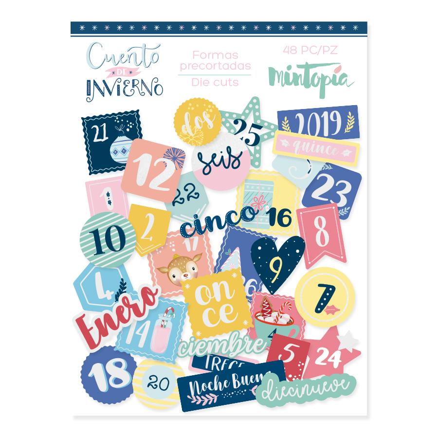 DIE CUTS NUMEROS CUENTO DE INVIERNO DE MINTOPIA