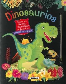 DIBUJOS PARA COLOREAR Y RASPAR DINOSAURIOS