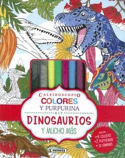 KIT COLORES Y PURPURINA DINOSAURIOS Y MUCHO MAS
