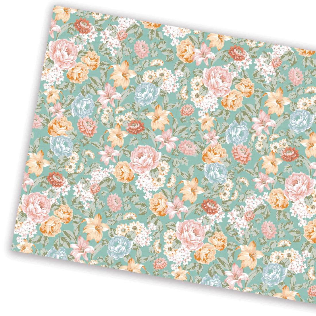 FABRIC PAPER FLOWERS SUNNY HOUSE 45x64 VINTAGE ODDISEY