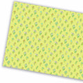 FABRIC PAPER LITTLE FLOWERS ON YELLOW - SUNNY HOUSE 45x64 VINTAGE ODDISEY