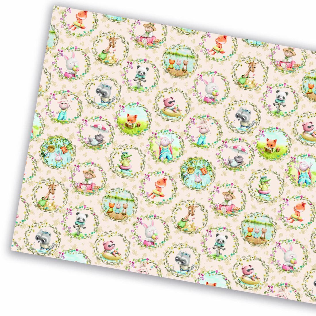 FABRIC PAPER PETS - SUNNY HOUSE 45x64 VINTAGE ODDISEY