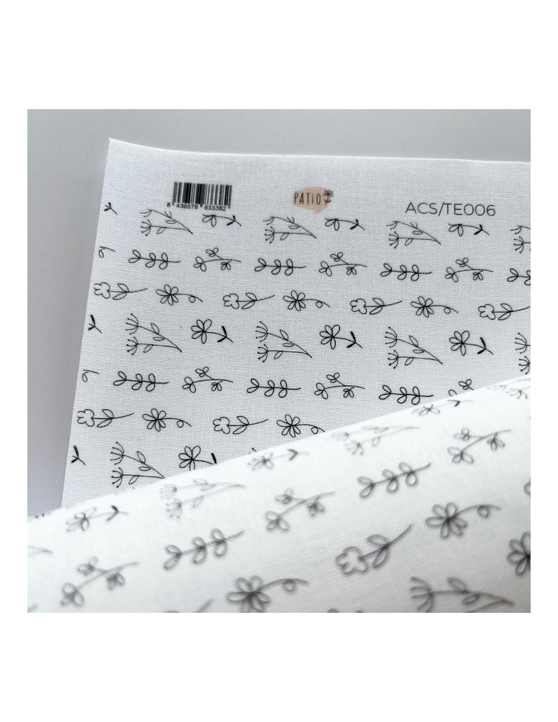 TELA DE ENCUADERNAR FLORES DE PATIO