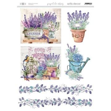 PAPEL ARROZ DEC. ARTIS DECOR 297 x32 CM  AROMA DE LAVANDA