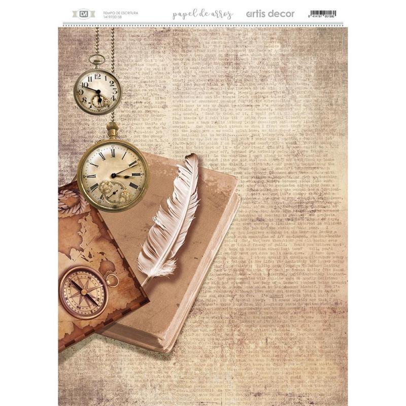 PAPEL ARROZ DEC. ARTIS DECOR 297 x32 TIEMPO DE ESCRITURA