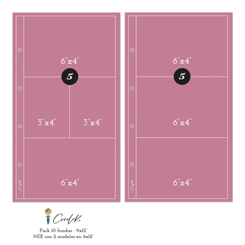 "FUNDAS PARA ALBUMES 6"" x 12"" COCOLOKO