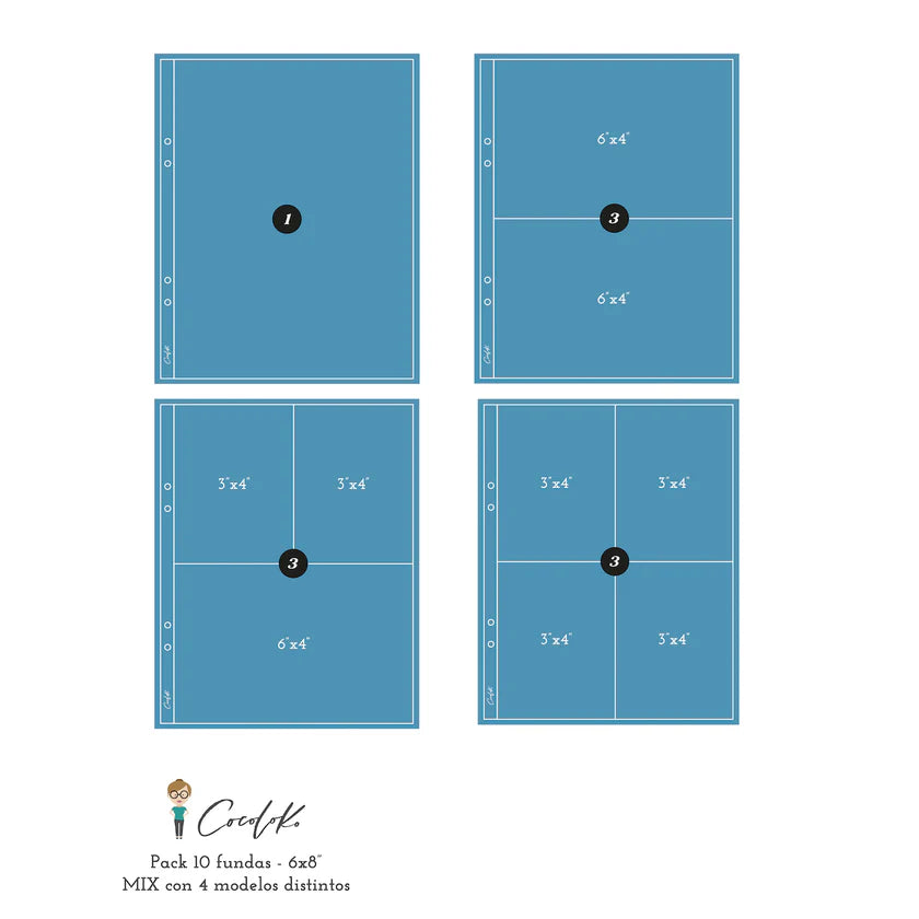 "FUNDAS PARA ALBUMES 6"" x 8"" COCOLOKO