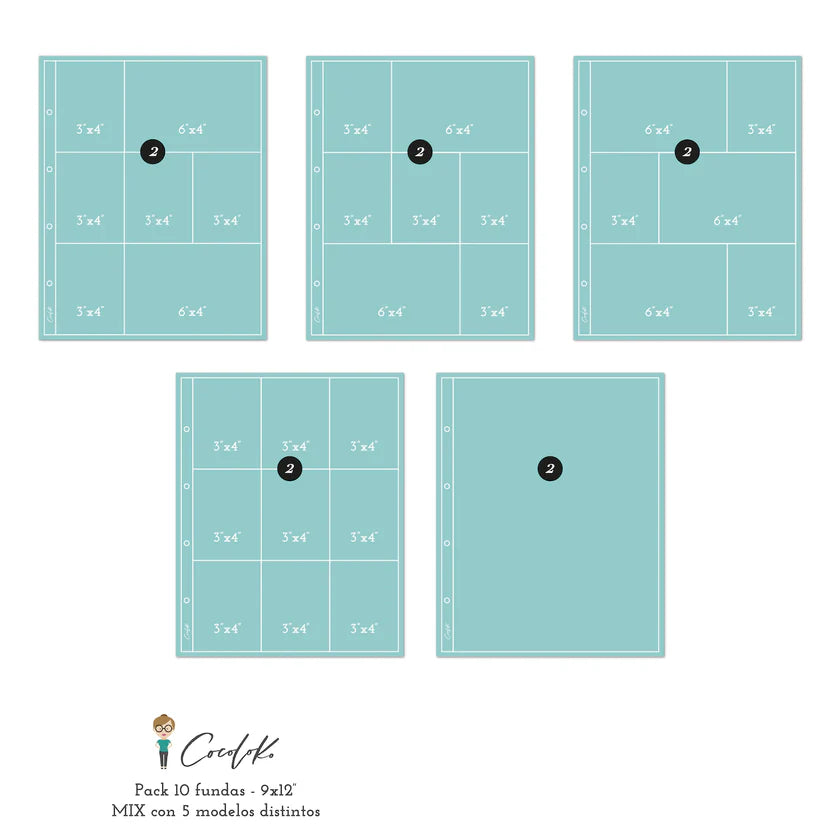 "FUNDAS PARA ALBUMES 9"" x 12"" COCOLOKO