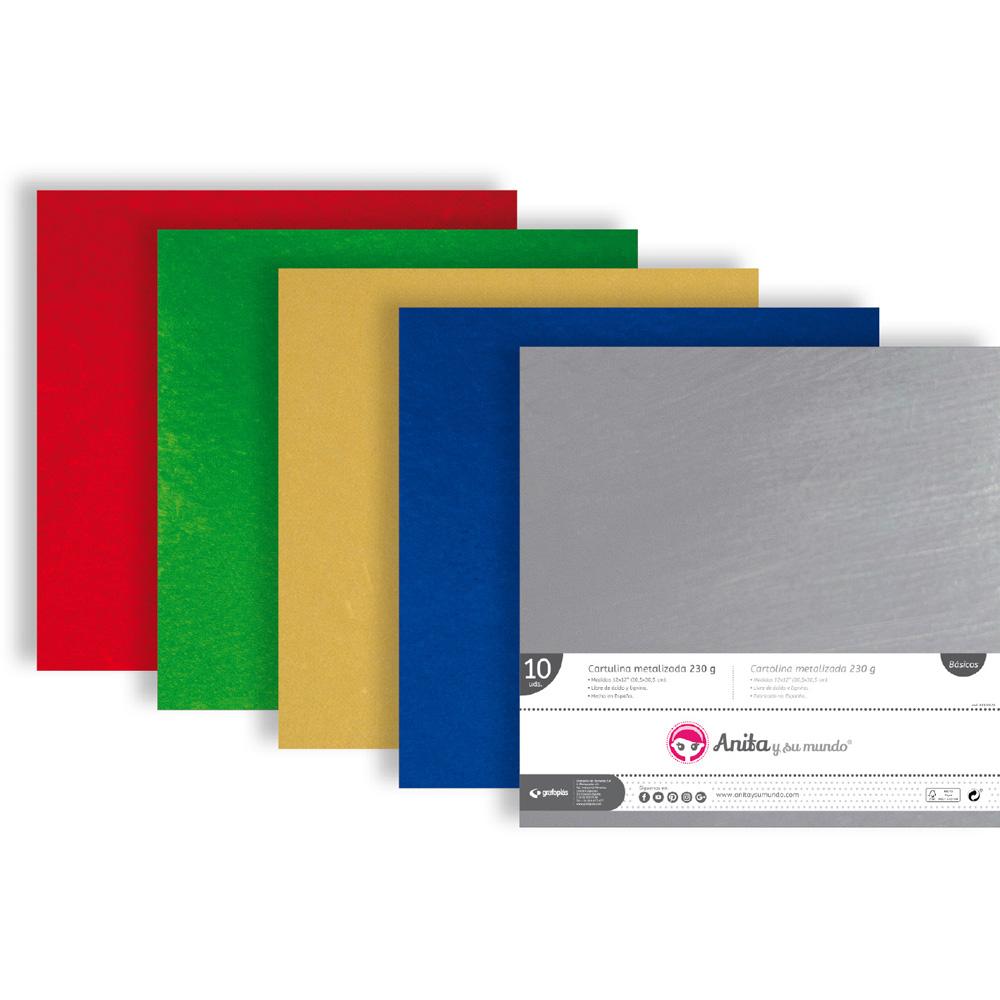 "CARTULINA ORO METALIZADA 12X12 - 230 G.