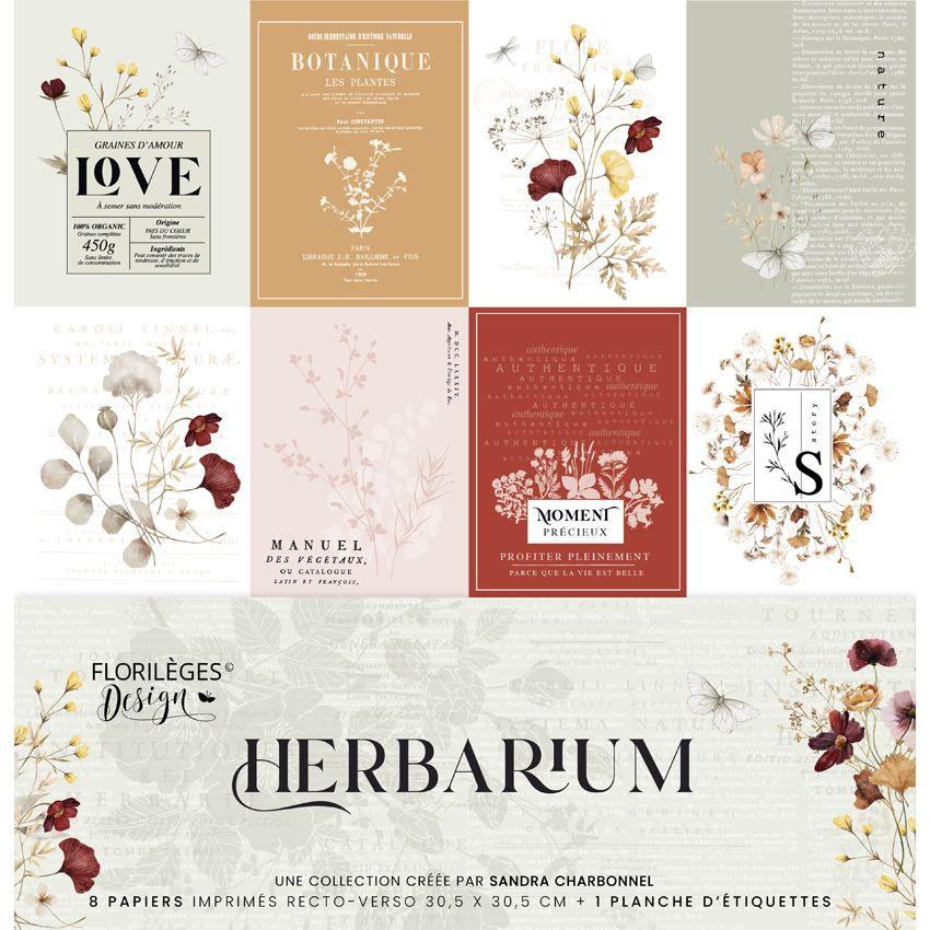 COLECCION DE SCRAPBOOKING HERBARIUM DE FLORILEGES DESING
